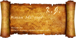 Kusza József névjegykártya